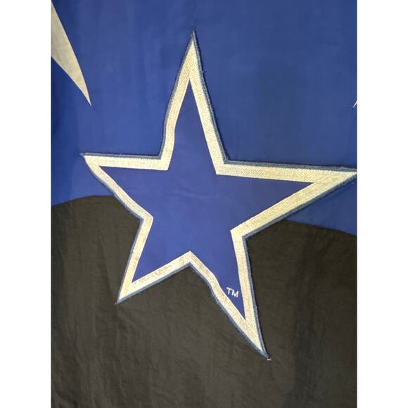 Vintage Dallas Cowboys Apex One NFL Pro Line Puffer Jacket Hood Big Star XL - Picture 3 of 16